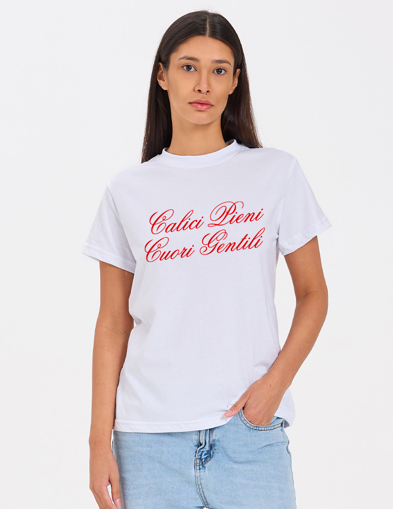 T-shirt "Calici pieni cuori gentili"